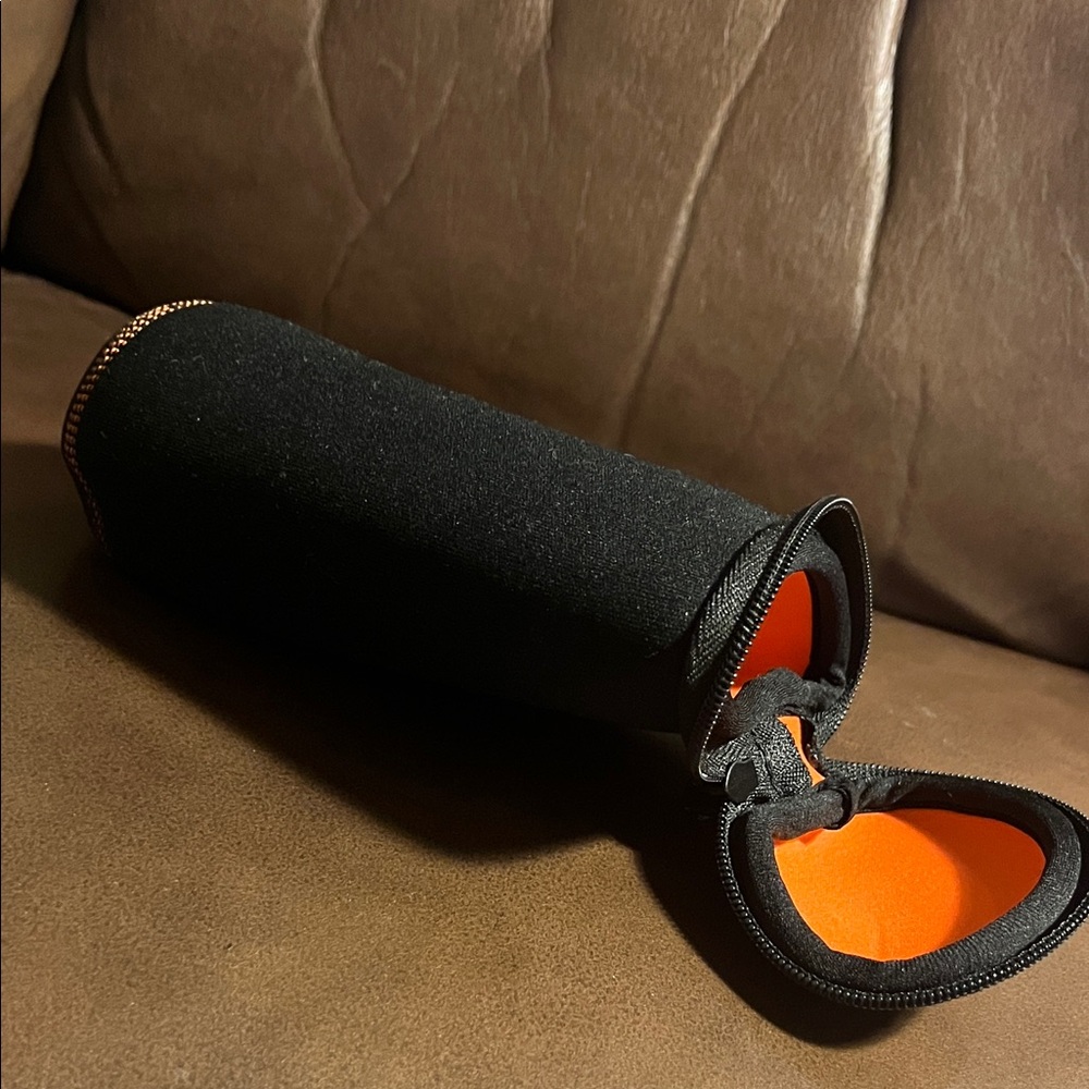JBL Black Neoprene Pouch with Orange Logo Tag
